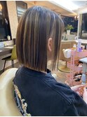 大人ボブ×ハイライト
