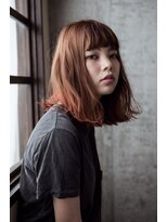 ボウ(BOW)&nbsp;切りっぱボブ×オレンジベージュ