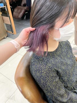 ネオリーブアイム 横浜西口店(Neolive aim) シアパープル インナーカラー【横浜】