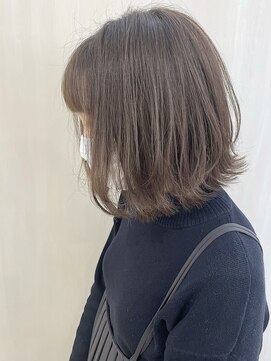 メロウヘア(Mellow hair) ベージュ/切りっぱなしボブ/くびれボブ