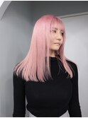 渋谷/ピンク/セミロング/ダブルカラー