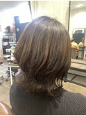 くびれヘアー×ブラウン
