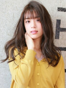 オーバーヘアー 所沢店(over hair) 【over hair】 艶カラー×セミロング