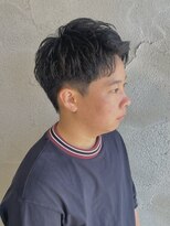 ニアウ 高崎店(Niau)&nbsp;メンズショートスパイキーショートニュアンスパーマ群馬高崎眉毛