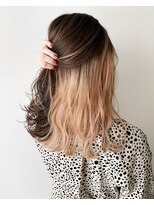 ライフ 住道店(Lyfe)&nbsp;インナーカラーデザイン_ミルクティーベージュダブルカラー_127