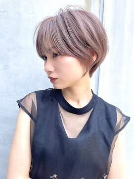 プランツヘアー ピンクベージュ スウィングショート 福岡美容室