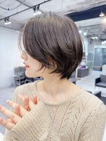 ファンナギンザ(FaNNa ginza) シースルーバング/ブリーチなしカラー/グレージュ/小顔/ショート