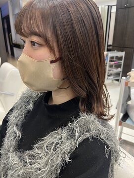 プランタン フォー ヘアー(printemps FOR HAIR) モカベージュ×もみれ毛×ミディアム