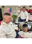 -80's American barber shop-