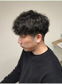 刈り上げマッシュ波巻きツイストスパイラルパーマ