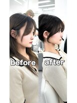 アマトウキョウ アユンチェ(AMA TOKYO×AYUNCHE) 前髪顔まわり韓国ヘアレイヤーカットサイドバンク2wayバンク韓国