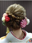 ヘアアレンジメント/成人式/前撮り/ツイスト/和装/卒業式