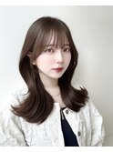 韓国ヘア レイヤーカット 顔まわり