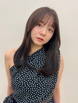 ヒュー 広島(HEW)&nbsp;フェイスレイヤー大人かわいいミディアムシースルーヘア20代30代