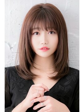 ユーフォリア 銀座本店(Euphoria) 山村/30代40代50代ミディアムレイヤー/ベージュカラー/髪質改善