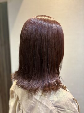 ルシードスタイル ナチュールトゥ(LUCIDO STYLE nature to) 外ハネ×春色カラー