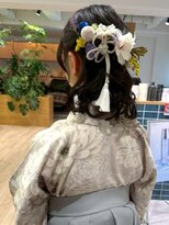 オーシャン(Ocean)&nbsp;ハーフアップ ヘアアレンジ お呼ばれヘア 編み込みヘア