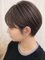 ラルマミット(lalma mit)&nbsp;【全方位可愛い！】丸みショート×耳掛け　ミルクベージュ