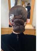 パーティー/お呼ばれ/結婚式/二次会/タイトヘア/シニヨン/新宿