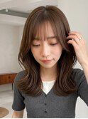 大人可愛い/美人ヘア/流れるサイドバング/くびれミディ