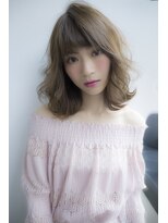 アリュールヘアー ルーチェ(ALLURE hair luce) 【ＡＬＬＵＲＥ】カールAラインボブ×透明感グレージュカラー