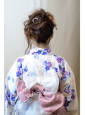 【下北沢＊I'll b hair＊】浴衣に似合うモーブカラーアレンジ
