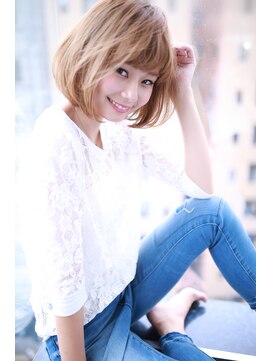 クラウドゼロ(Cloud zero) 大人 かわいい ハイトーン 小顔 ボブ【Cloud zero】