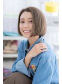 ツヤ感キラリ★前下がりの小顔ナチュラルボブ