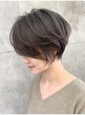 絶壁解消☆イルミナカラー×大人ショートボブ
