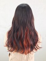 アルバム 銀座(ALBUM GINZA) インナーオレンジ_毛先パーマことりベージュ_ba269482