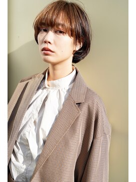 レンジシ オモテサンドウ(RENJISHI omotesando) くすみカラーのハンサムマッシュショート