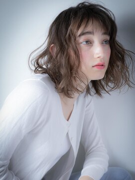 カバーヘアアンドスパ ブリス 浦和(COVER HAIR&SPA bliss) ヘムライト大人ガーリーアンニュイロングボブw浦和20代30代40代