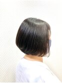 前下がり/小顔/ボブ/黒髪/ショートボブ/白髪染め/30代40代