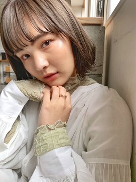 エマエコル(Emma ecole) Emma ecole アッシュグレー イルミナカラー ショートボブ by.mai