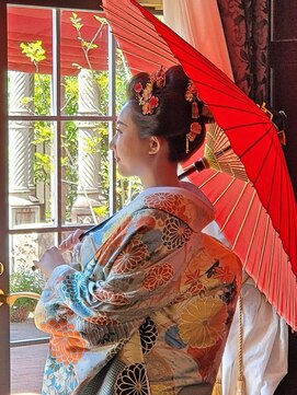 パリスパート2 和装 日本髪風ヘアスタイル