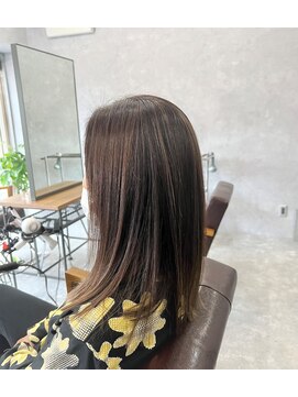 ルルン(Lu-Lun) 【Lu-Lun】白髪ぼかしハイライト×ロングブランジュカラー