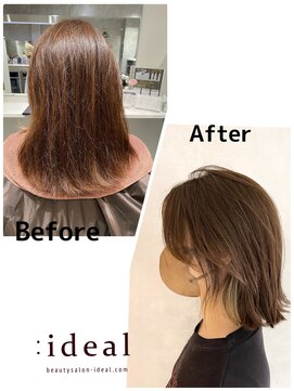 アイディール(:ideal) 20代30代40代☆イヤリングカラー☆同時に白髪ぼかしも◎