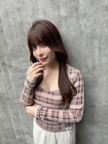 ロンド ストラーダ 心斎橋(Lond strada)&nbsp;韓国前髪顔周りロング×デザインカラー[心斎橋/髪質改善]