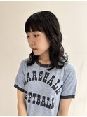 YOKE 大人ボブ外ハネスパイラルパーマワイドバングミディアム