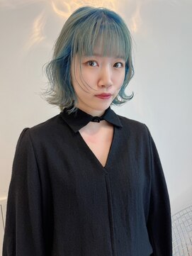 ギグスダブル 栄店(gigs double) アンブレラカラー/マリンブルー/ダブルカラー