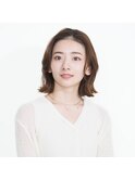 ミディアムヘア/ショコラベージュ/ボブルフ/新宿駅