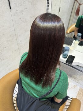 ロンドローズ 名古屋(Lond damaskRose) ブリーチ 学割 オリーブベージュ レイヤーカット リタッチ 879