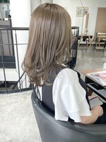 グランデ(GRANDE)&nbsp;ロングレイヤー/オリーブグレージュ/透け感カラー