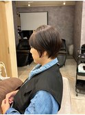 丸みショート、ブラック