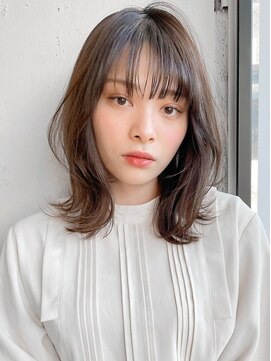 アグノス 青山(Agnos) 小顔 似合わせカット メルティーカラー ウェーブミディアム