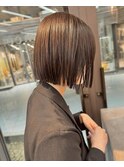 似合わせカット ボブヘア 縮毛矯正 ミニボブ 切りっぱなしボブ