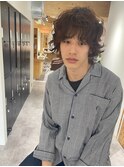 ブラウンミディアムパーマ
