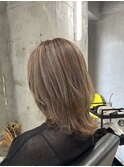 ベージュハイライト/船橋/くすみベージュ/細めハイライト