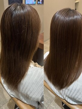 エイクス ヘア デザイン×美髪クリニック 千葉(AQs hair design) くびれヘア/アプリコットオレンジ/夏/髪質改善[千葉駅]