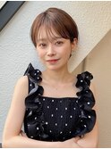 前髪ありショートカットひし形ショートヘア